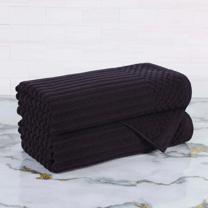 Soho Ribbed Textured Cotton Ultra-Absorbent Bath Towel Set