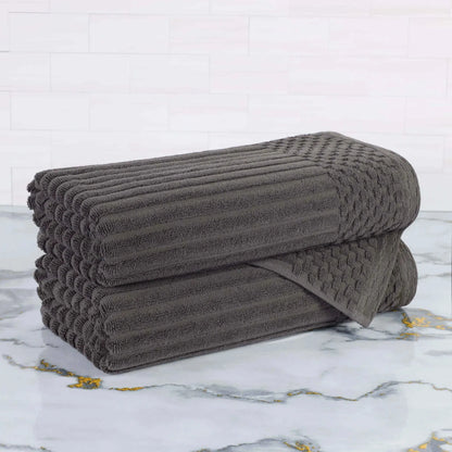 Soho Ribbed Textured Cotton Ultra-Absorbent Bath Towel Set
