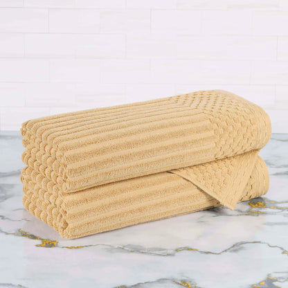 Soho Ribbed Textured Cotton Ultra-Absorbent Bath Towel Set