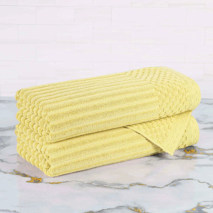 Soho Ribbed Textured Cotton Ultra-Absorbent Bath Towel Set