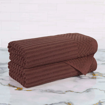 Soho Ribbed Textured Cotton Ultra-Absorbent Bath Towel Set