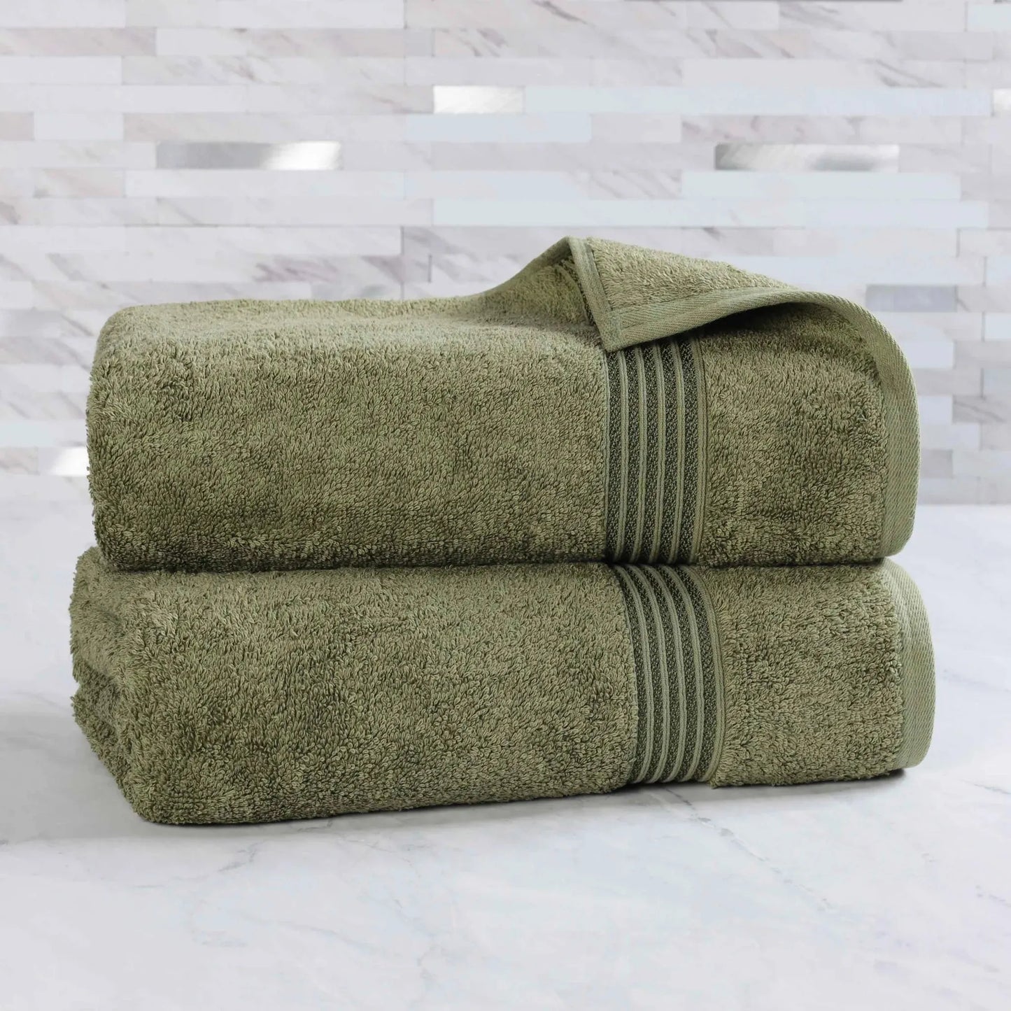 Heritage Egyptian Cotton Plush Absorbent Luxury Bath Sheet Set of 2