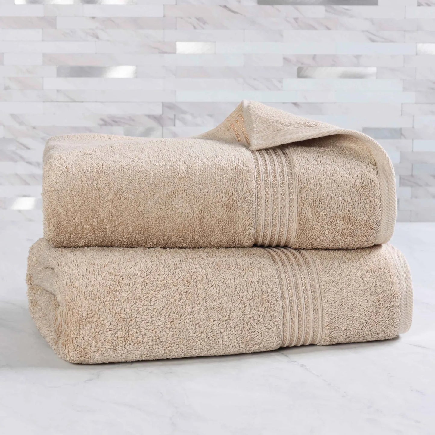Heritage Egyptian Cotton Plush Absorbent Luxury Bath Sheet Set of 2