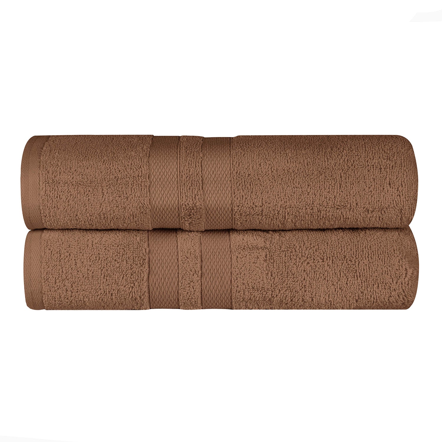 Superior Ultra Soft Cotton Absorbent Solid Bath Sheet (Set of 2) -  Chocolate