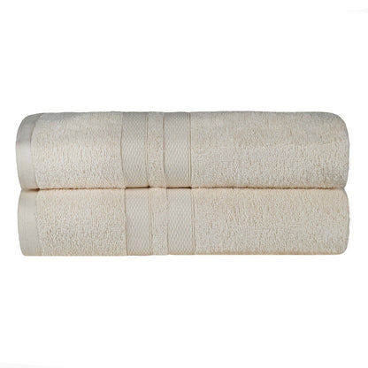 Superior Ultra Soft Cotton Absorbent Solid Bath Sheet (Set of 2) -  CReam