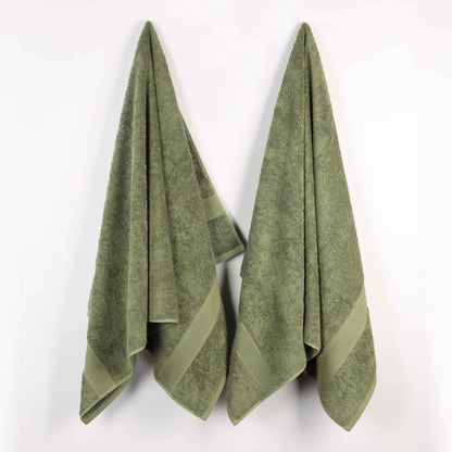Organic Solid  650 GSM 2 Pieces Bath Sheet Set