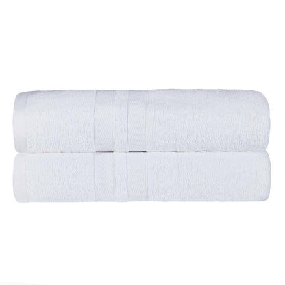 Superior Ultra Soft Cotton Absorbent Solid Bath Sheet (Set of 2) - White