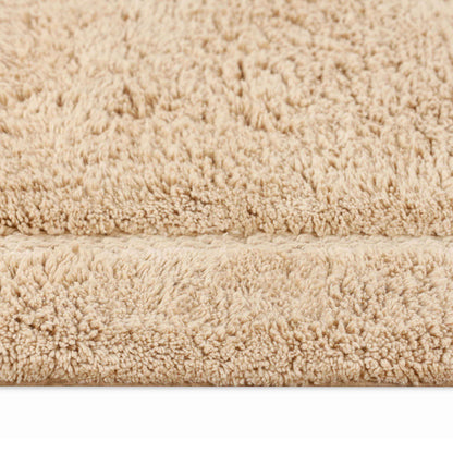 Cotton Non Slip Oval 2 Piece Bath Rug Set - Ivory