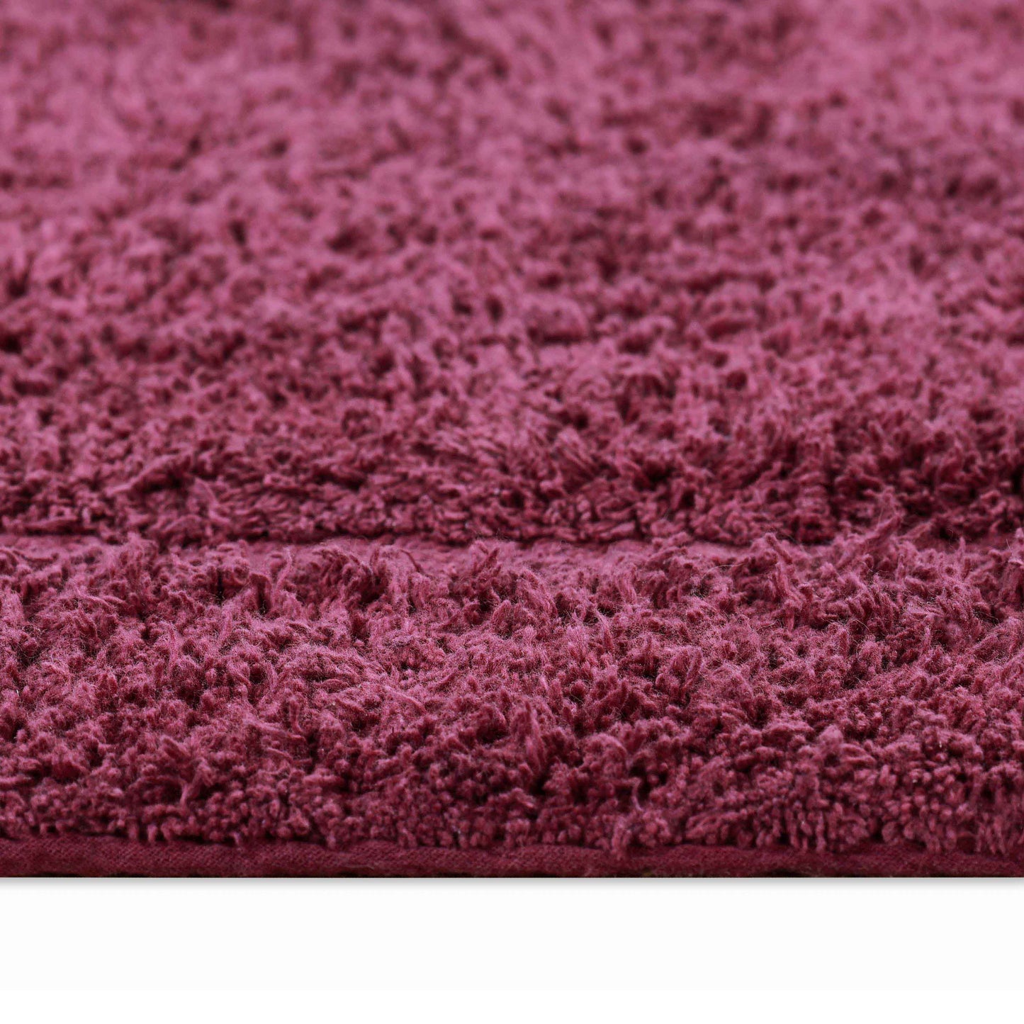 Cotton Non Slip Oval 2 Piece Bath Rug Set - Plum