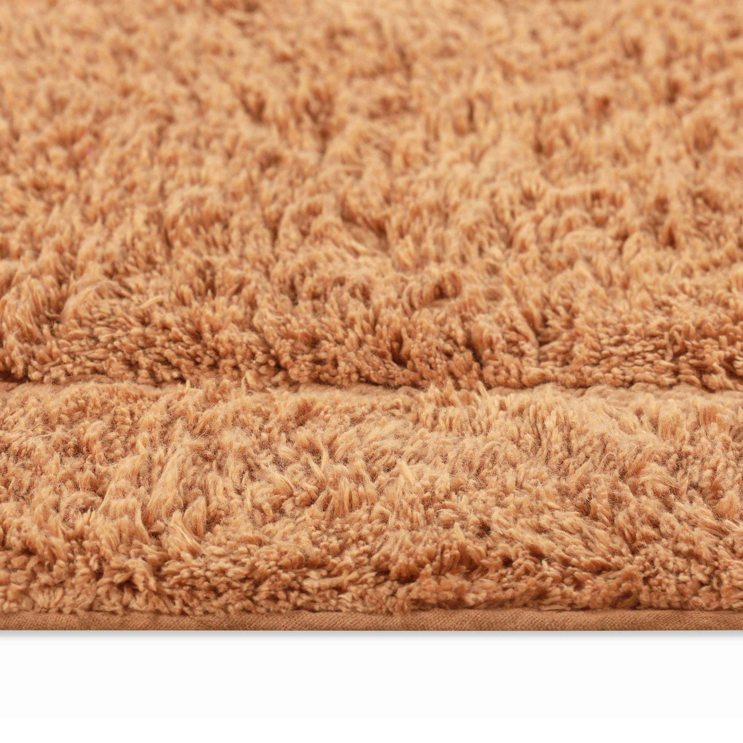 Cotton Non Slip Oval 2 Piece Bath Rug Set - Rust