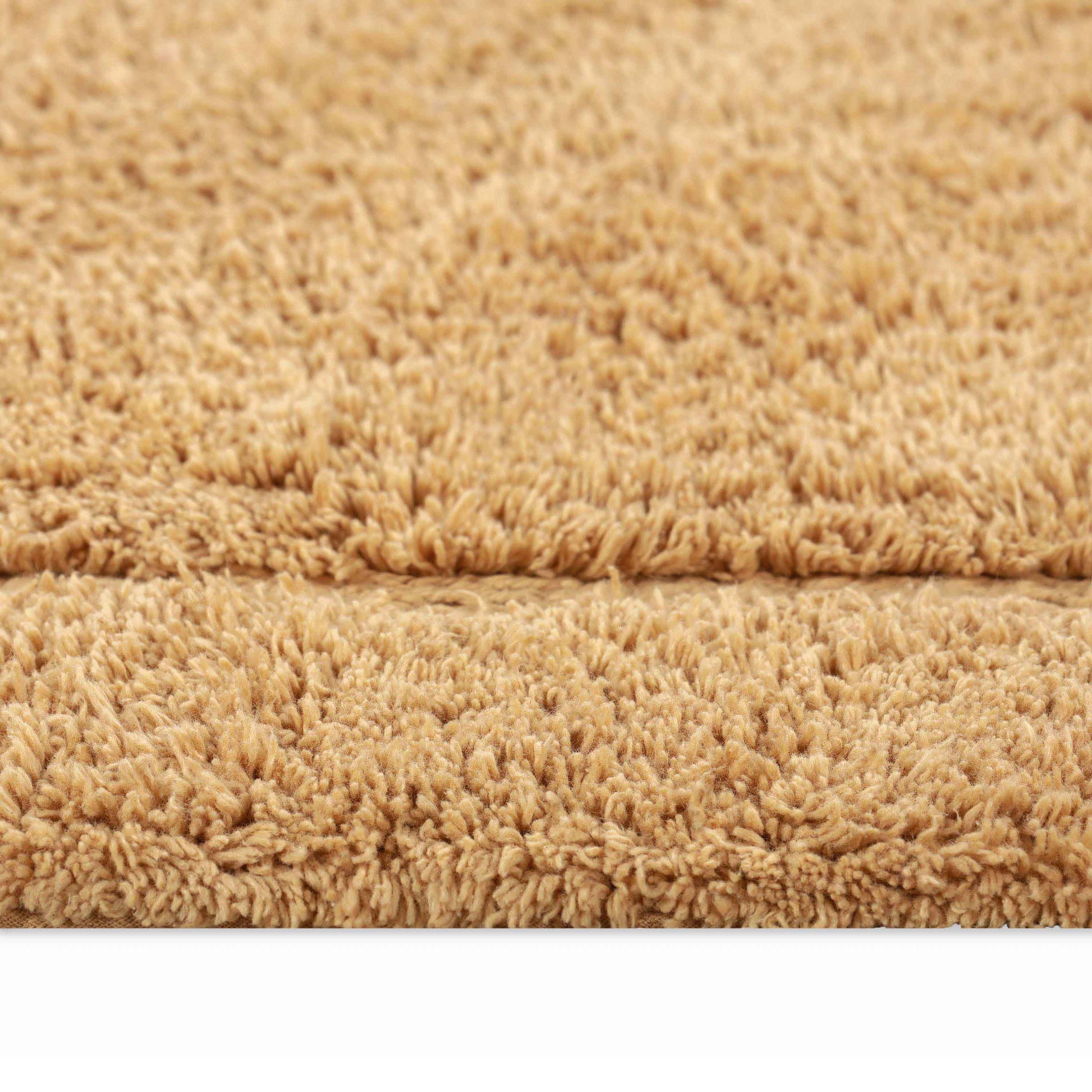 Cotton Non Slip Oval 2 Piece Bath Rug Set - Toast