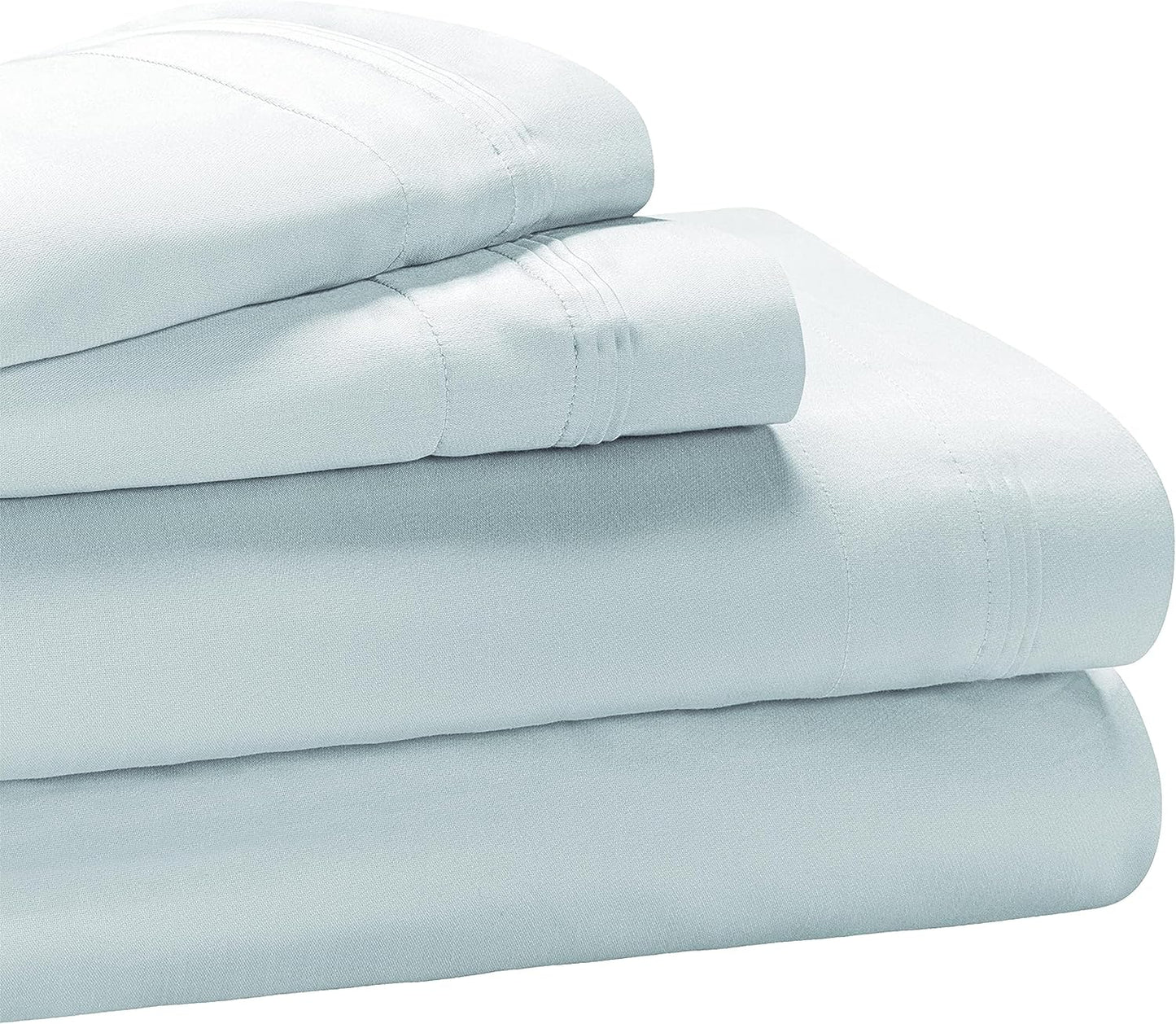 Superior Egyptian Cotton 1000 Thread Count Extra Deep Pocket Solid Sheet Set - Baby Blue