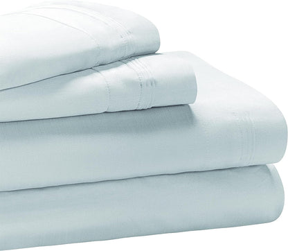 Superior Egyptian Cotton 1000 Thread Count Extra Deep Pocket Solid Sheet Set - Baby Blue