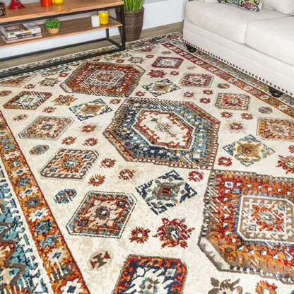Taimak Aztec Geometric Indoor Sangria Southwestern Area Rug - Sangria