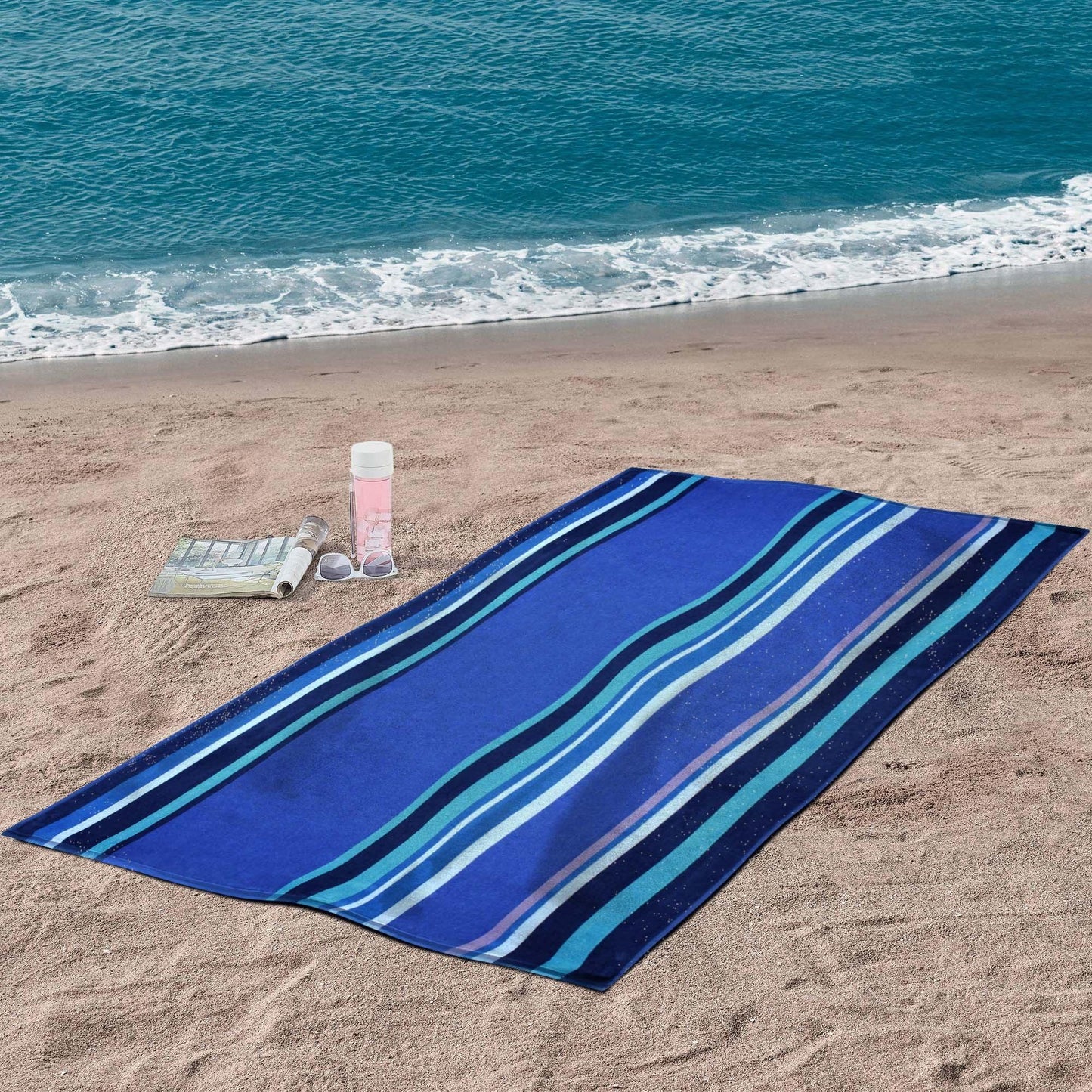 Seafina Oversized Cotton 2 Piece Beach Towel Set