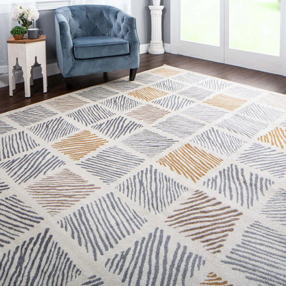 Lysandra Modern Geometric Indoor Area Rug - Gray