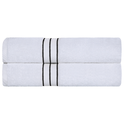 Ultra-Plush Turkish Cotton Hotel Collection Super Absorbent Solid Luxury Bathroom Set - Black