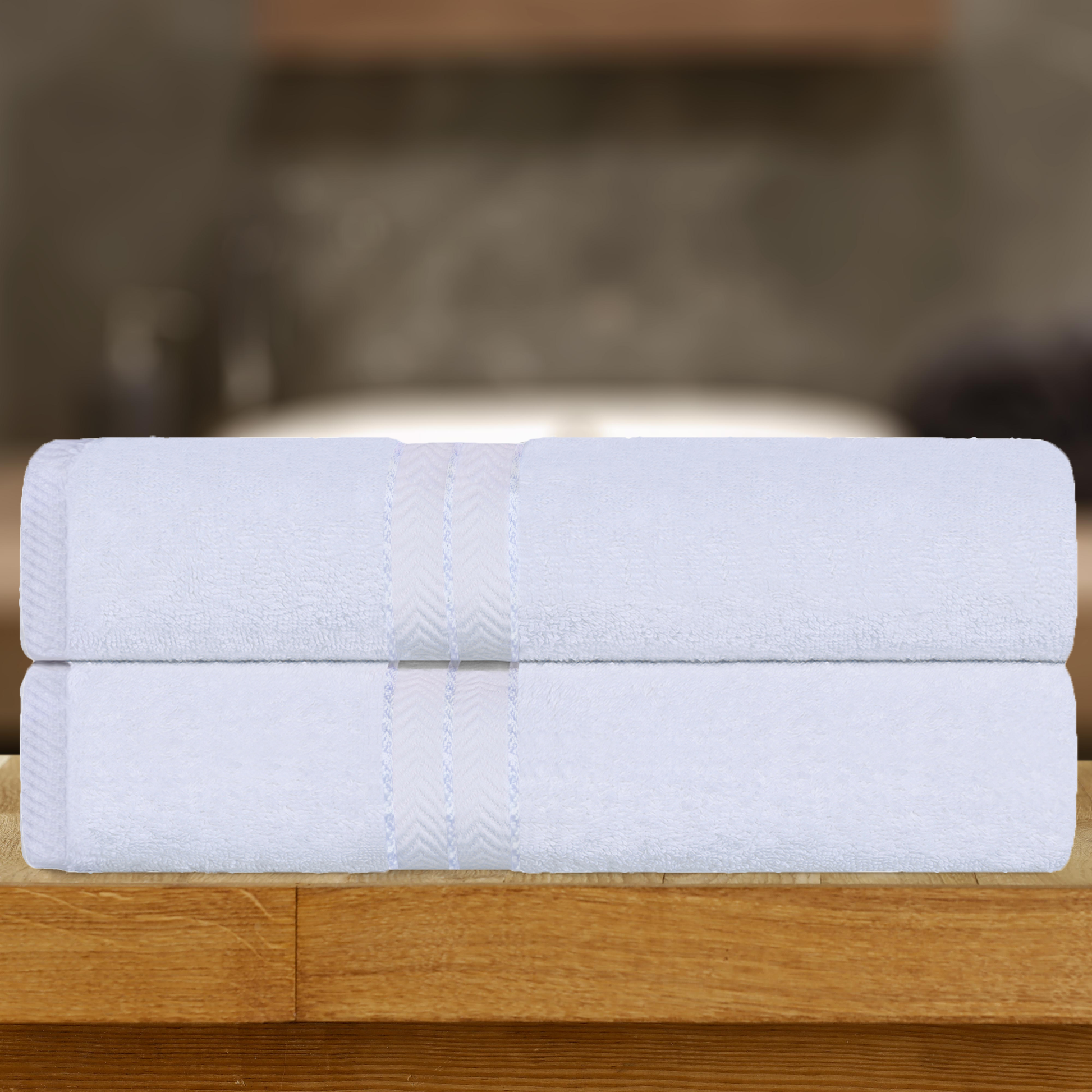 Ultra-Plush Turkish Cotton Hotel Collection Super Absorbent Solid Luxury Bathroom Set - White