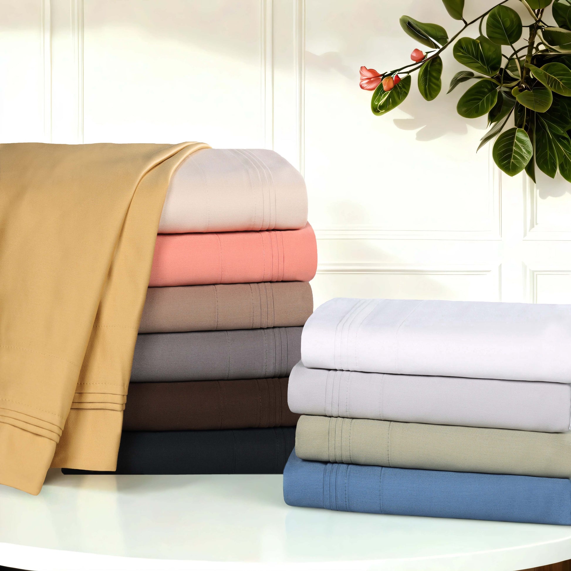 Egyptian Cotton 1500 Thread Count Eco Friendly Solid Sheet Set
