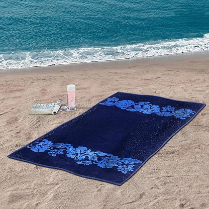 Floral Oversized Cotton 4 Piece Beach Towel Set