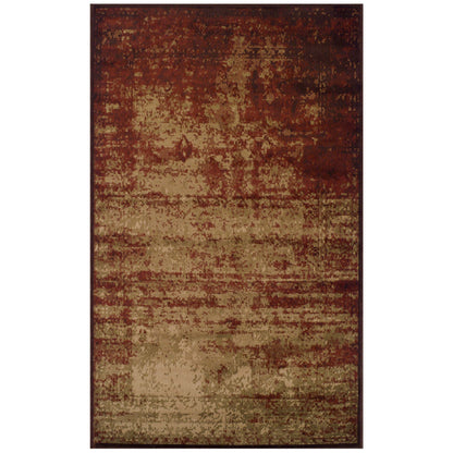 Superior Afton Acid Wash Gradient Indoor Area Rug or Runner Or Door Mat - Auburn