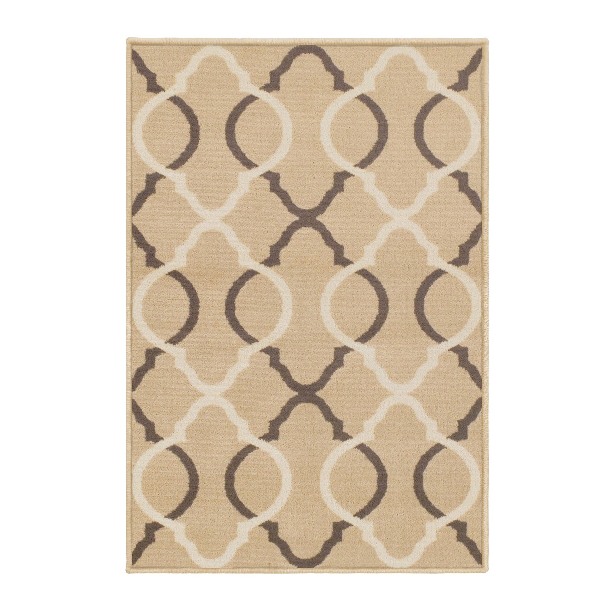Superior Cadena Moroccan Trellis Contemporary Area Rug - Beige