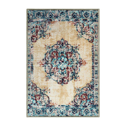 Superior Decklan Floral Medallion Indoor Area Rug or Runner Rug - Cream