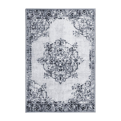Superior Decklan Floral Medallion Indoor Area Rug or Runner Rug - Grey