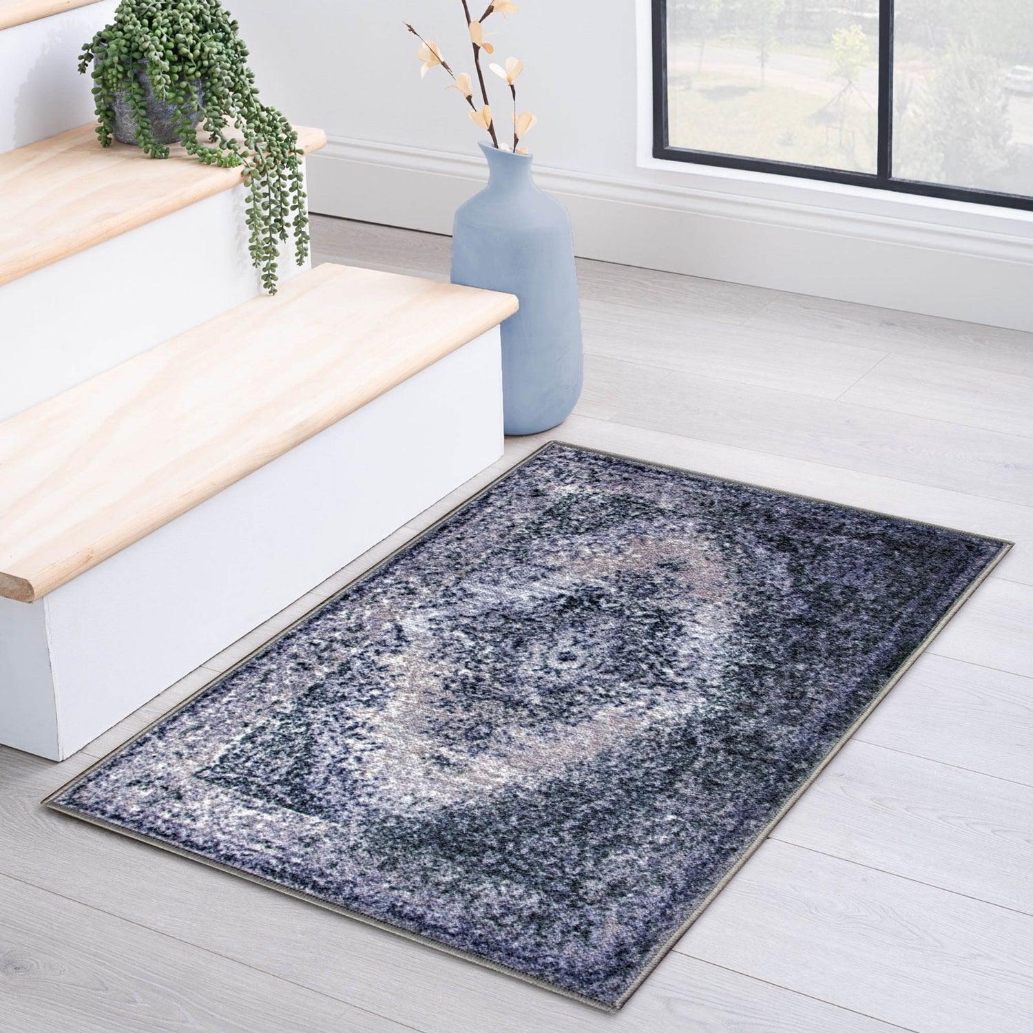  Superior Eldwin Oriental Indoor Washable Area Rug - Gray
