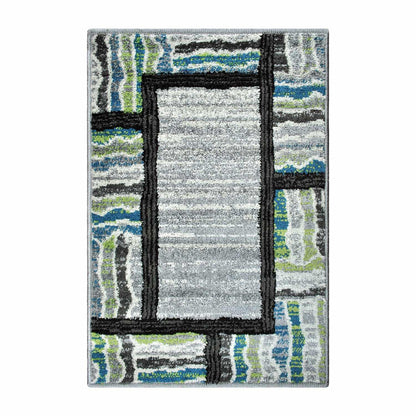 Superior Gemstone Geometric Contemporary Area Rug - Grey