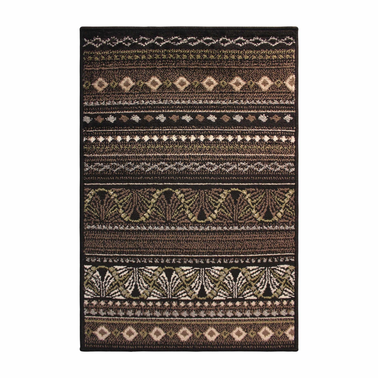 Superior Twilight Southwestern Navajo Inspired Area Rug - Black