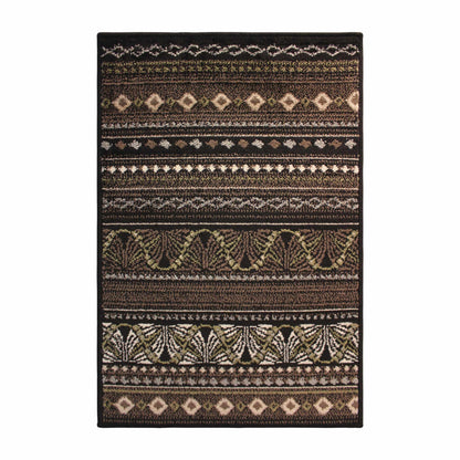 Superior Twilight Southwestern Navajo Inspired Area Rug - Black