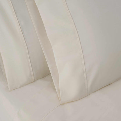  300 Thread Count Cotton Wrinkle Resistant Deep Pocket Solid Sheet Set - Ivory