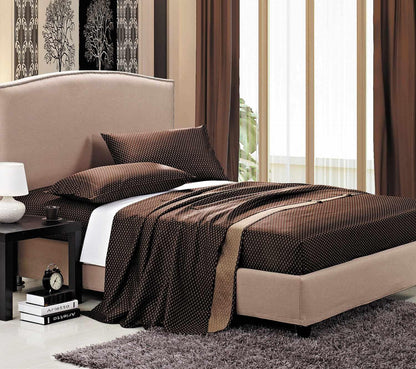 Superior 300-Thread Count Long-Staple Cotton Single Ply Bed Sheet Set - Brick