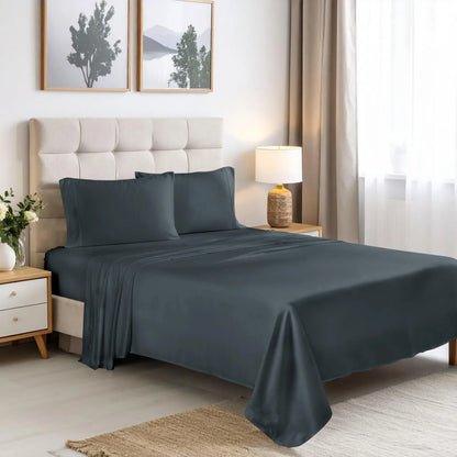 300 Thread Count Rayon From Bamboo Solid Deep Pocket Sheet Set