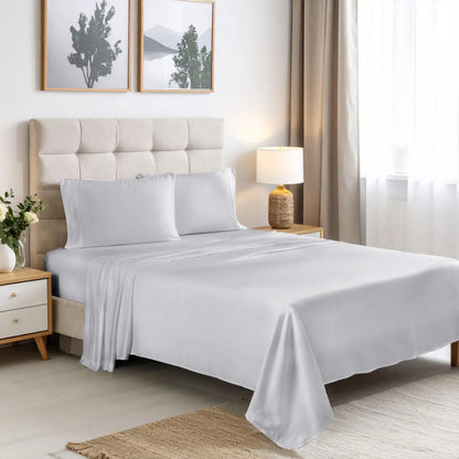 300 Thread Count Rayon From Bamboo Solid Deep Pocket Sheet Set