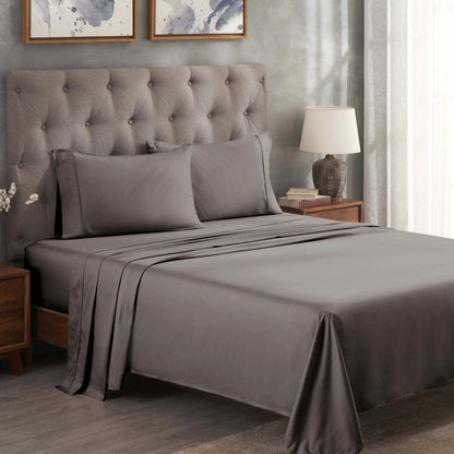 Egyptian Cotton 300 Thread Count Solid Deep Pocket Bed Sheet Set
