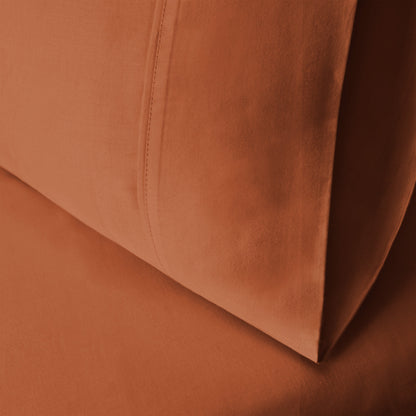 Superior Egyptian Cotton 300 Thread Count Solid Pillowcase Set - Pumpkin