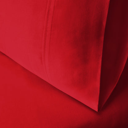 Superior Egyptian Cotton 300 Thread Count Solid Pillowcase Set - Red