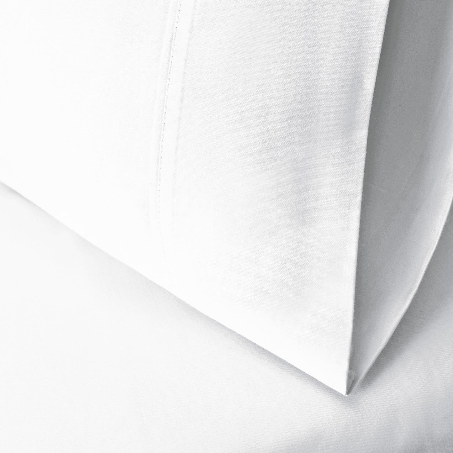 Superior Egyptian Cotton 300 Thread Count Solid Pillowcase Set - White