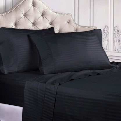 300 Thread Count Egyptian Cotton Striped Deep Pocket Sheet Set