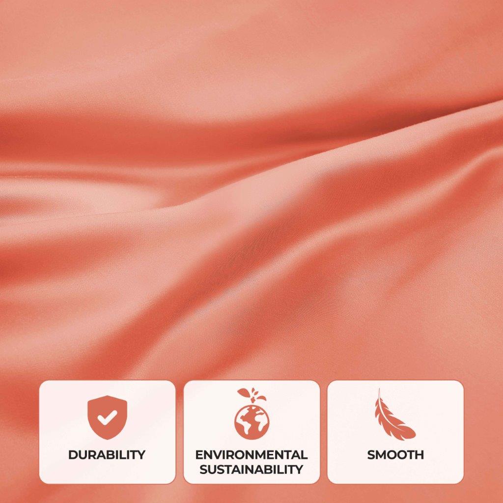 300 Thread Count Modal from Beechwood Solid Pillowcase Set - Coral