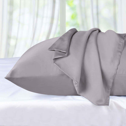 300 Thread Count Modal from Beechwood Solid Pillowcase Set - Grey