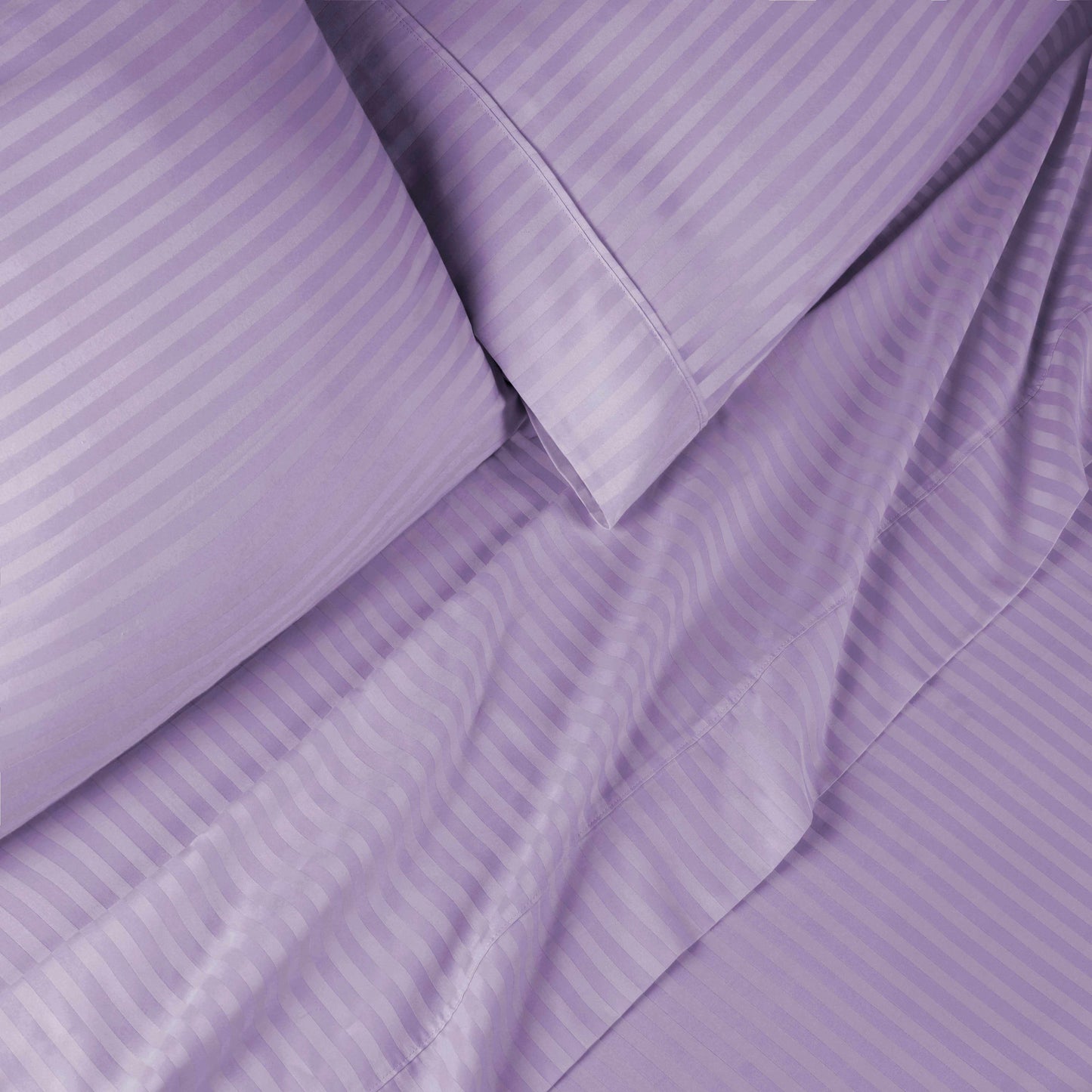 Superior 300 Thread-Count Premium Egyptian Cotton Stripe Sheet Set - Lavender