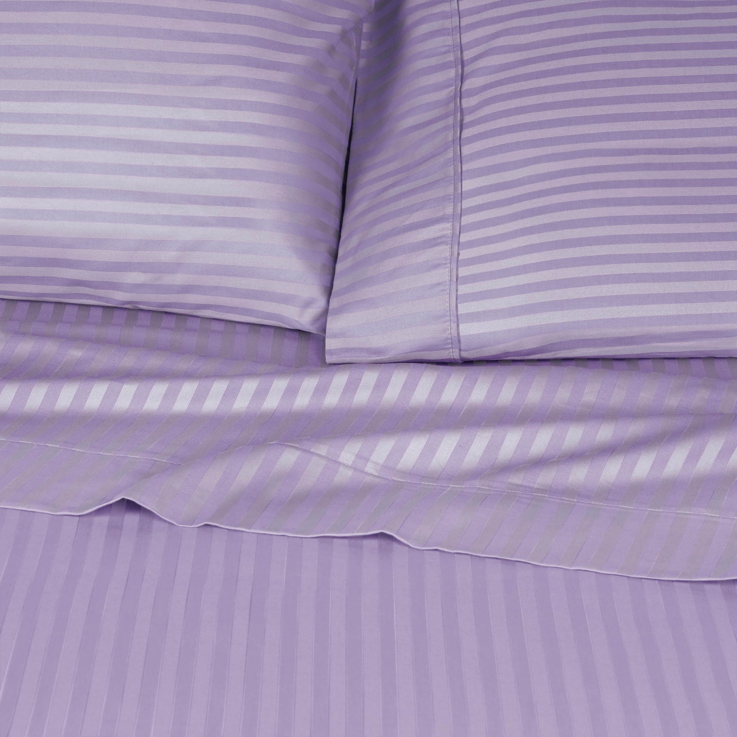 Superior 300 Thread Count Premium Egyptian Cotton Stripe Sheet Set - Lavender
