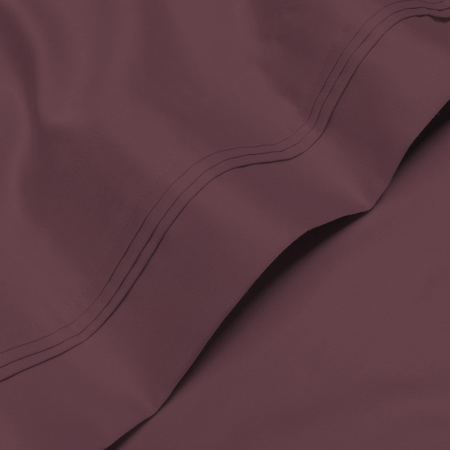 Superior Egyptian Cotton 1000 Thread Count Extra Deep Pocket Solid Sheet Set - Plum