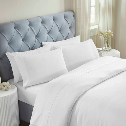 Brandon Cotton Three-Line Embroidered Deep Pocket Bed Sheet Set