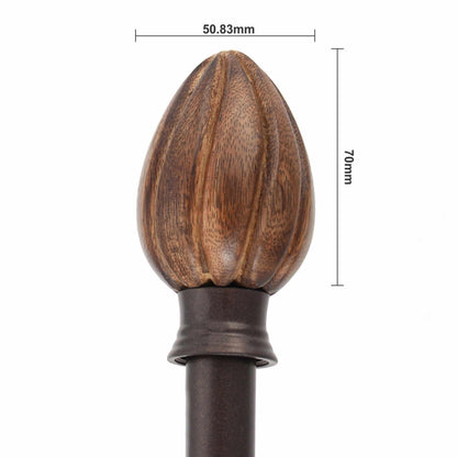  Iron and Wood Almy Adjustable Curtain Rod in Golden Bronze Swirl