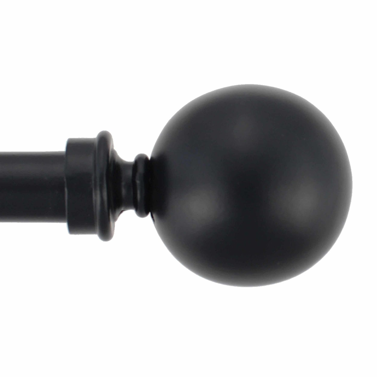  Leron Adjustable Metal Curtain Rod in Black Matte - Soft Black