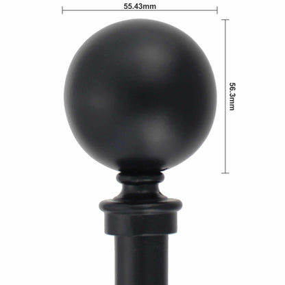  Leron Adjustable Metal Curtain Rod in Black Matte - Soft Black